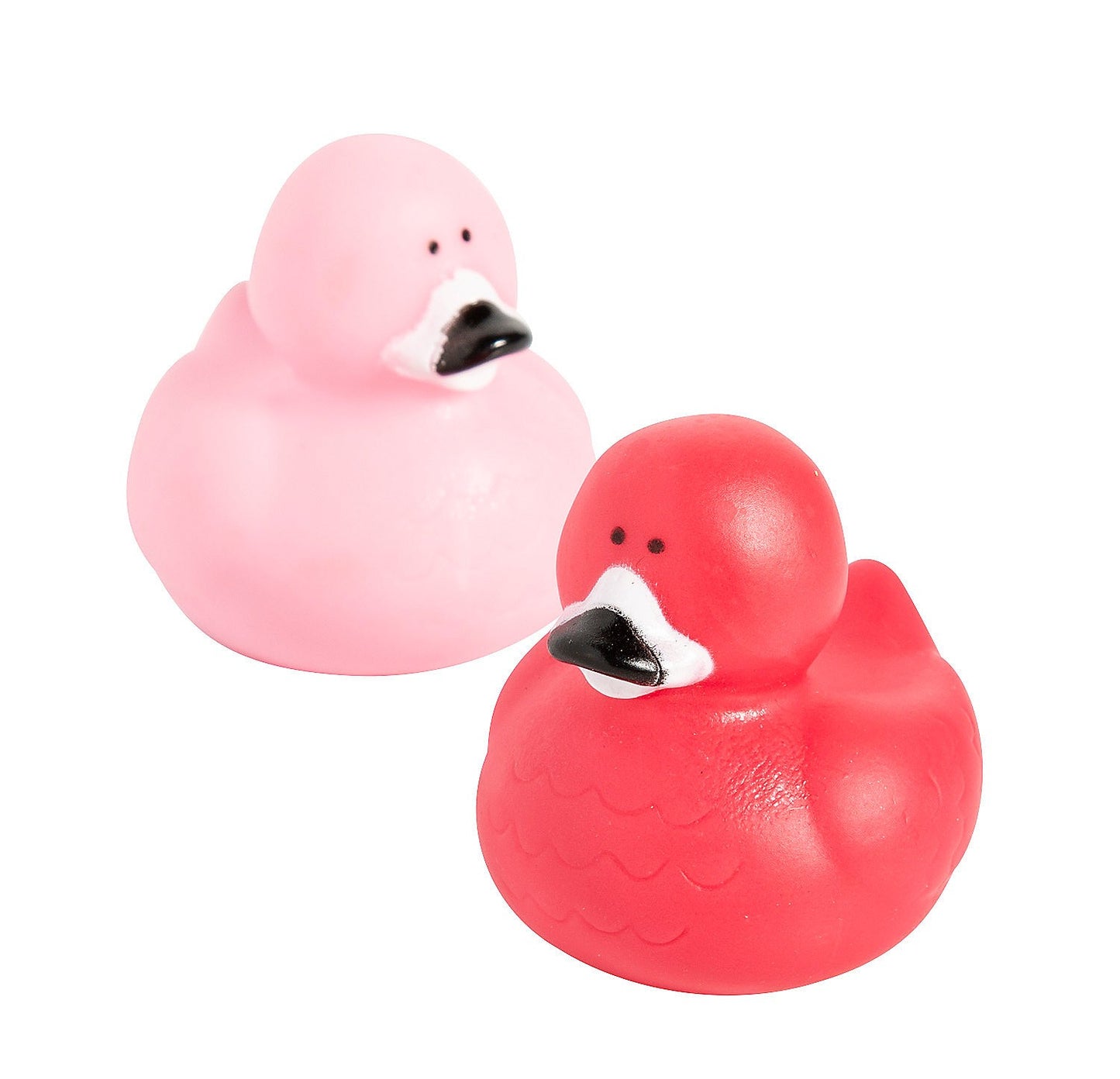 2" Bright and Soft Pink Colored Flamingo Rubber Duck