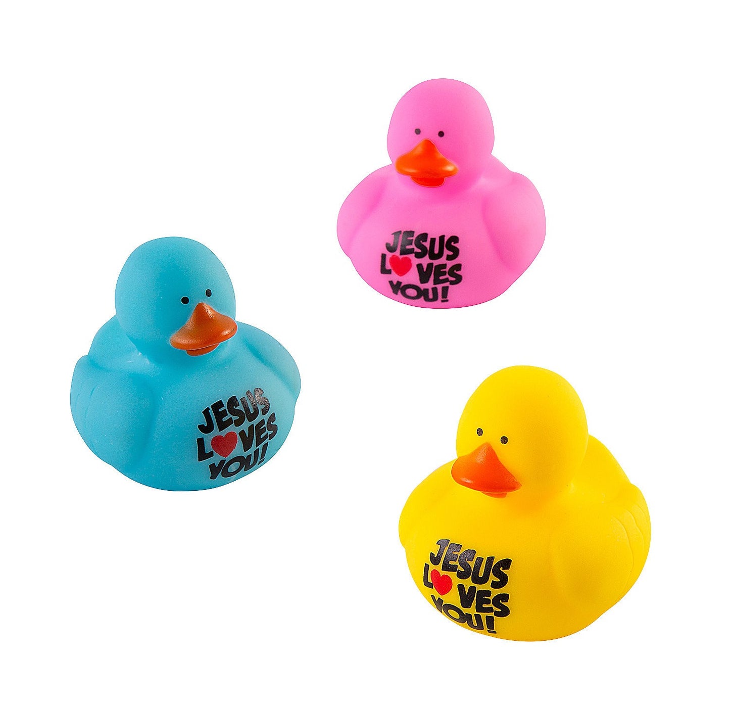2" Jesus Loves You Rubber Ducks