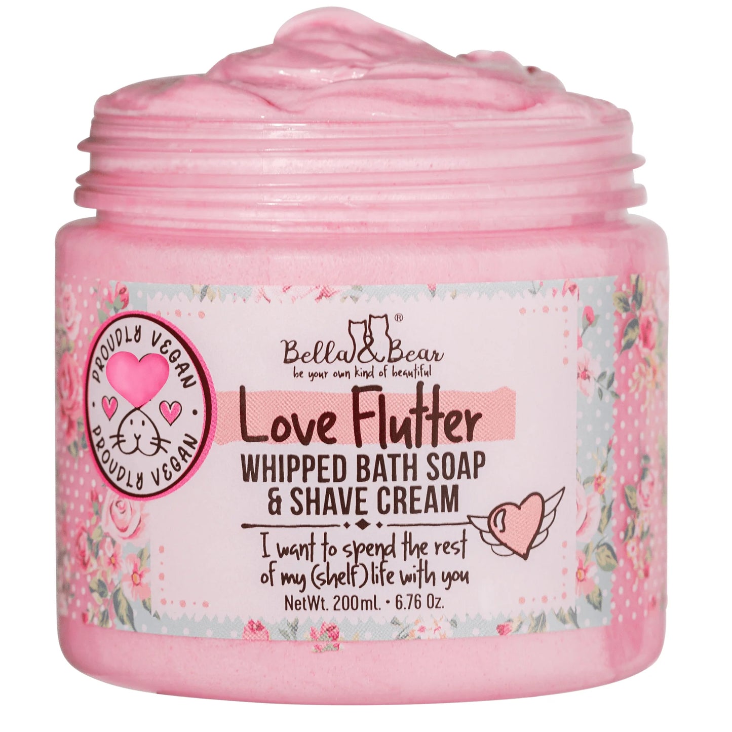 Bella & Bear - Love Flutter Whipped Bath Soap & Shave Cream 6.7oz
