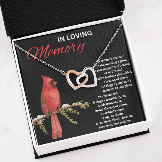 Interlocking Hearts Necklace - In Loving Memory V1