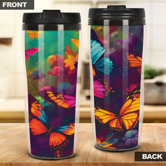 Butterfly Coffee Cup 002 - 11oz Insulated Hot Tumbler