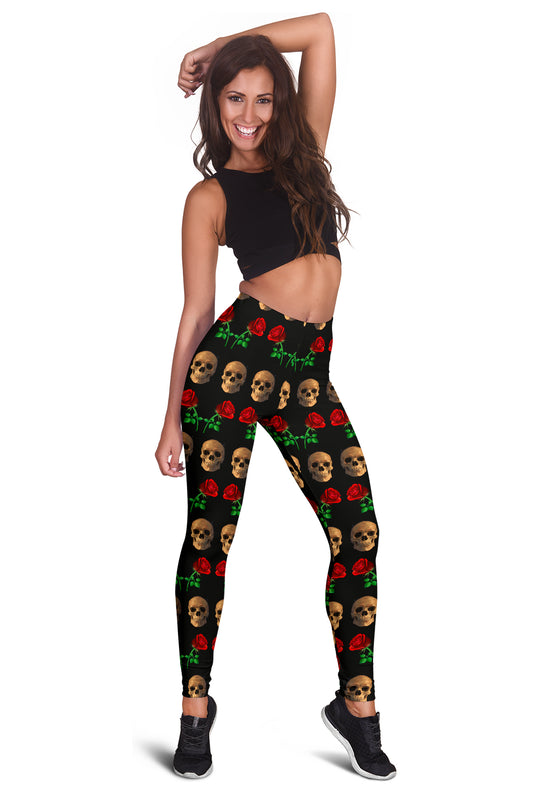 Roses and Skulls Leggings for Skull Lovers