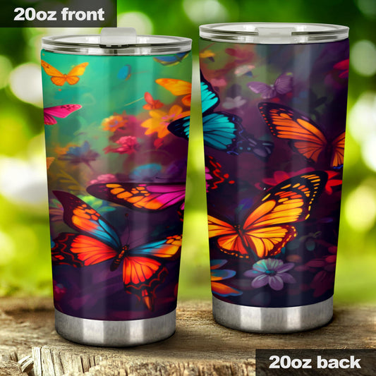 Butterfly Tumbler 002 - Insulated hot & cold tumbler 20oz or 30oz
