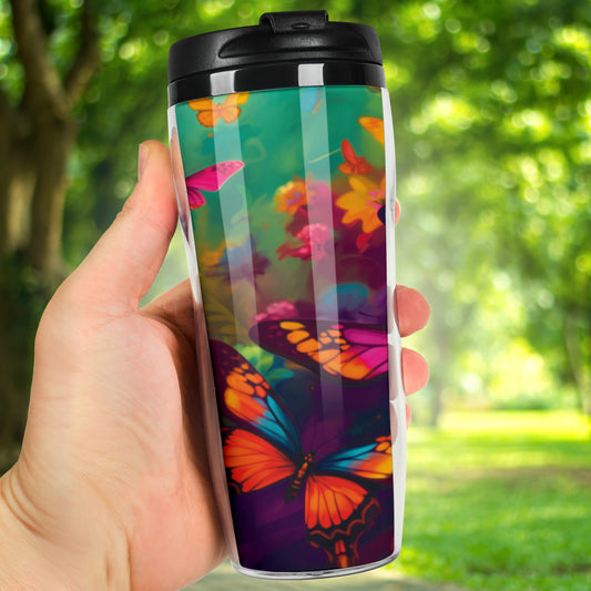 Butterfly Coffee Cup 002 - 11oz Insulated Hot Tumbler