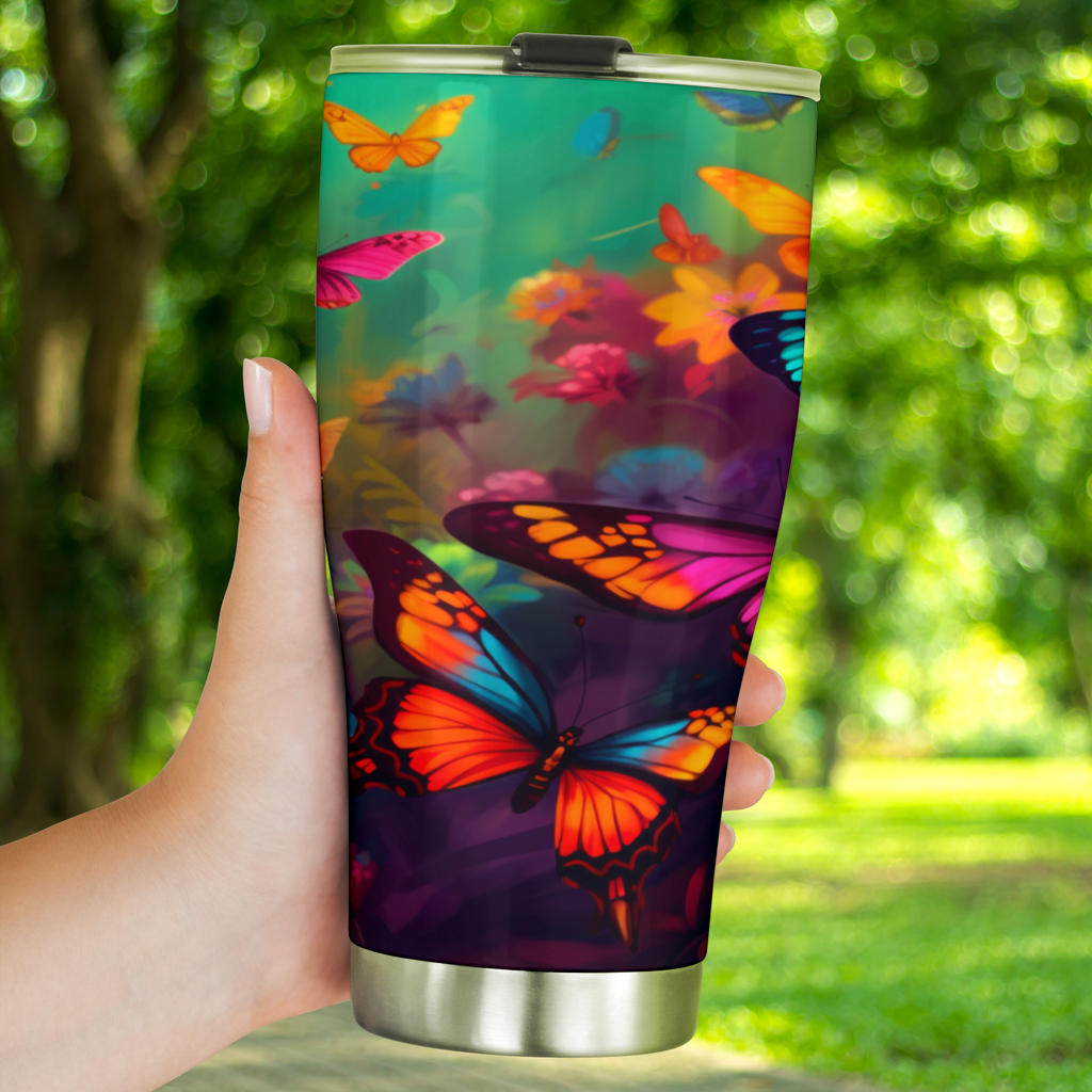 Butterfly Tumbler 002 - Insulated hot & cold tumbler 20oz or 30oz