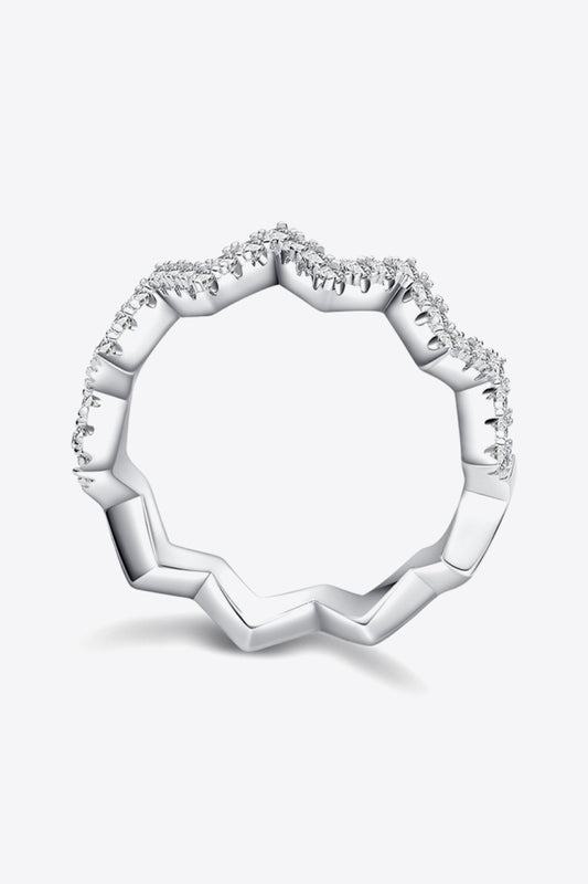 .38 Carat Moissanite Wavy Band Ring