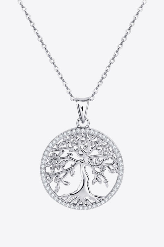 .27 Carat Adored 925 Sterling Silver Moissanite Tree Pendant Necklace