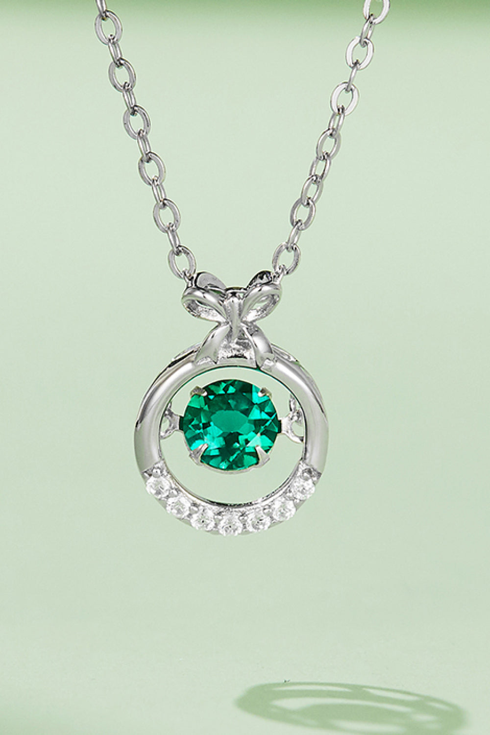 .5 Carat Lab-Grown Emerald Pendant Necklace