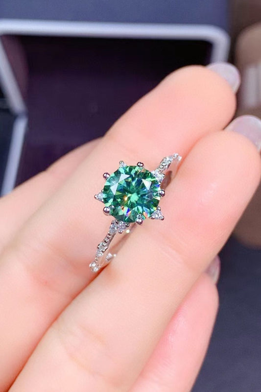 1 Carat All Eyes On Me Moissanite Platinum-Plated Ring