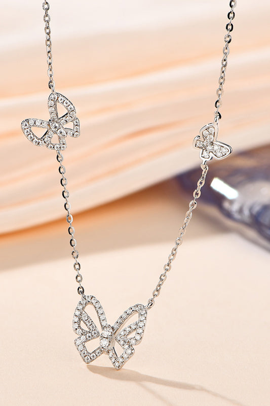 .48 Carat Moissanite Butterfly Shape Necklace