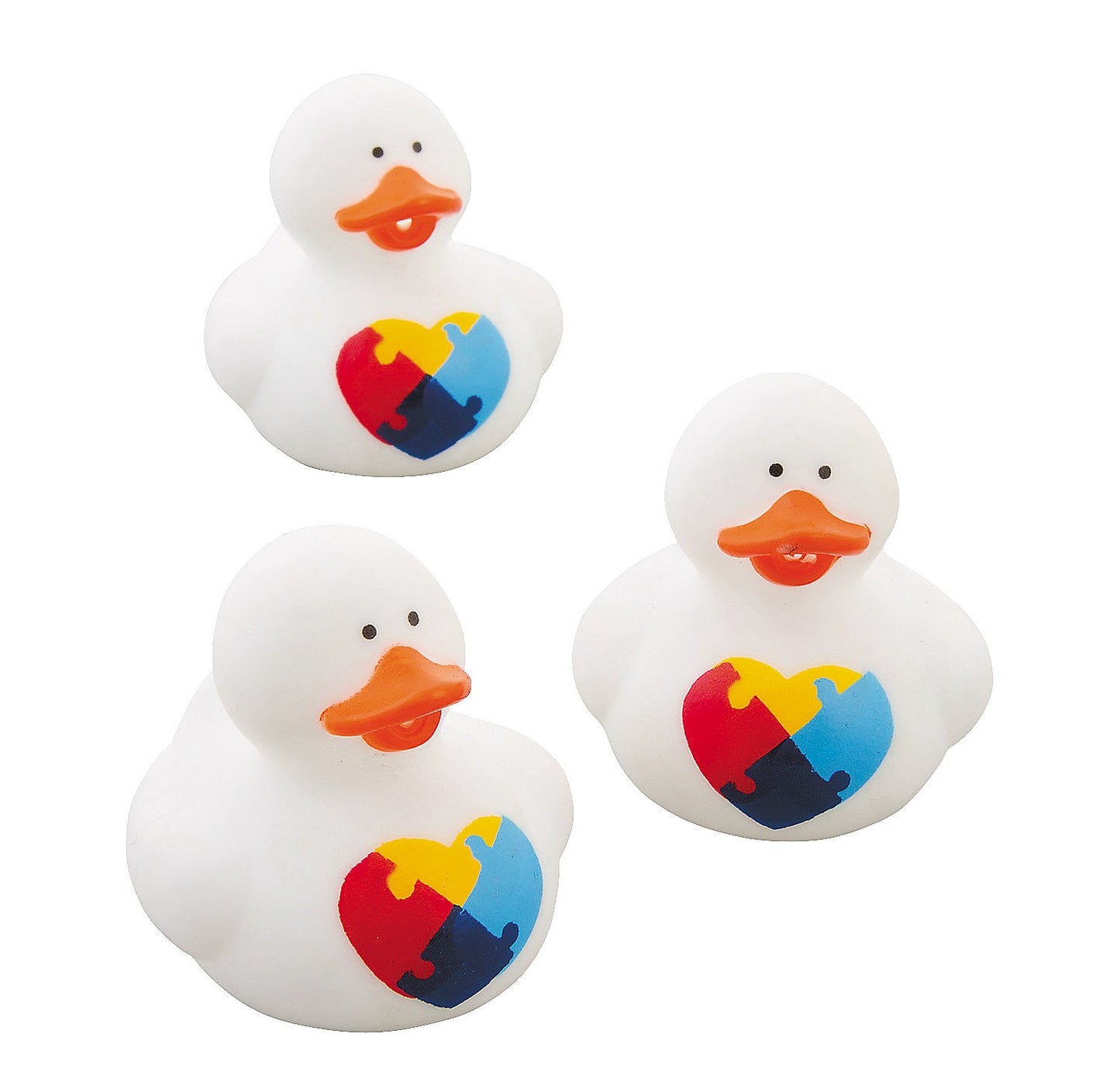 2" Autism Awareness Vinyl Rubber Duck