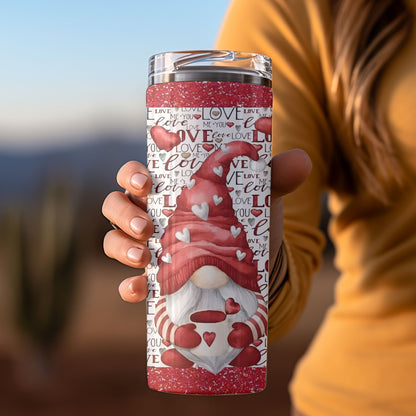 Valentine's Day Red Gnomes Skinny Tumbler - 20oz or 30oz