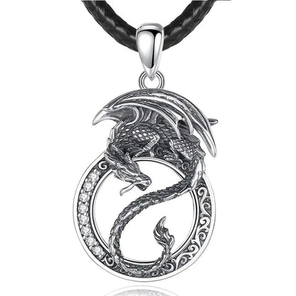 .925 Sterling Silver Dragon Necklaces