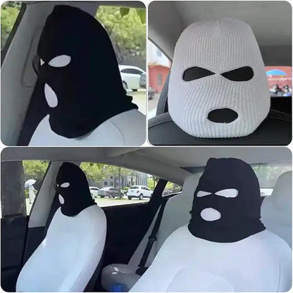 Ski Mask Mobile Marvel Car Headrest Cover - 2 Piece Set