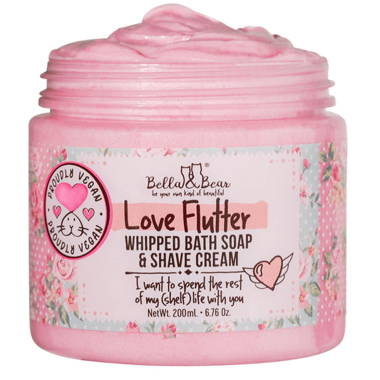 Bella & Bear - Love Flutter Whipped Bath Soap & Shave Cream 6.7oz