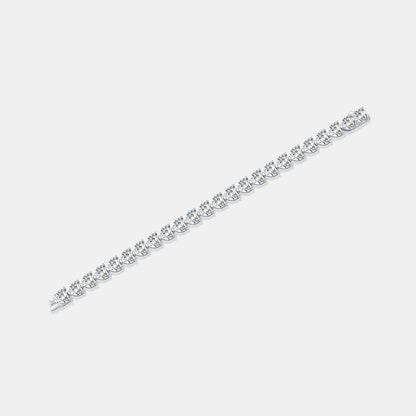 24 Carat Moissanite 925 Sterling Silver Heart Bracelet