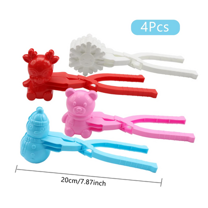 4 Piece Snow / Rice / Sand Molds - Heart, Duck, Bear, Dinosaur