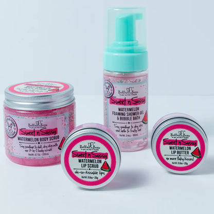 Bella & Bear - Sweet 'N' Sassy Watermelon 4 piece Shower Gel, Body Scrub & Lip Care Gift Set