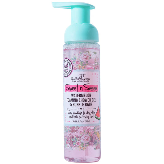 Bella & Bear - Sweet 'N' Sassy Watermelon Foaming Shower Gel & Bubble Bath 6.7oz