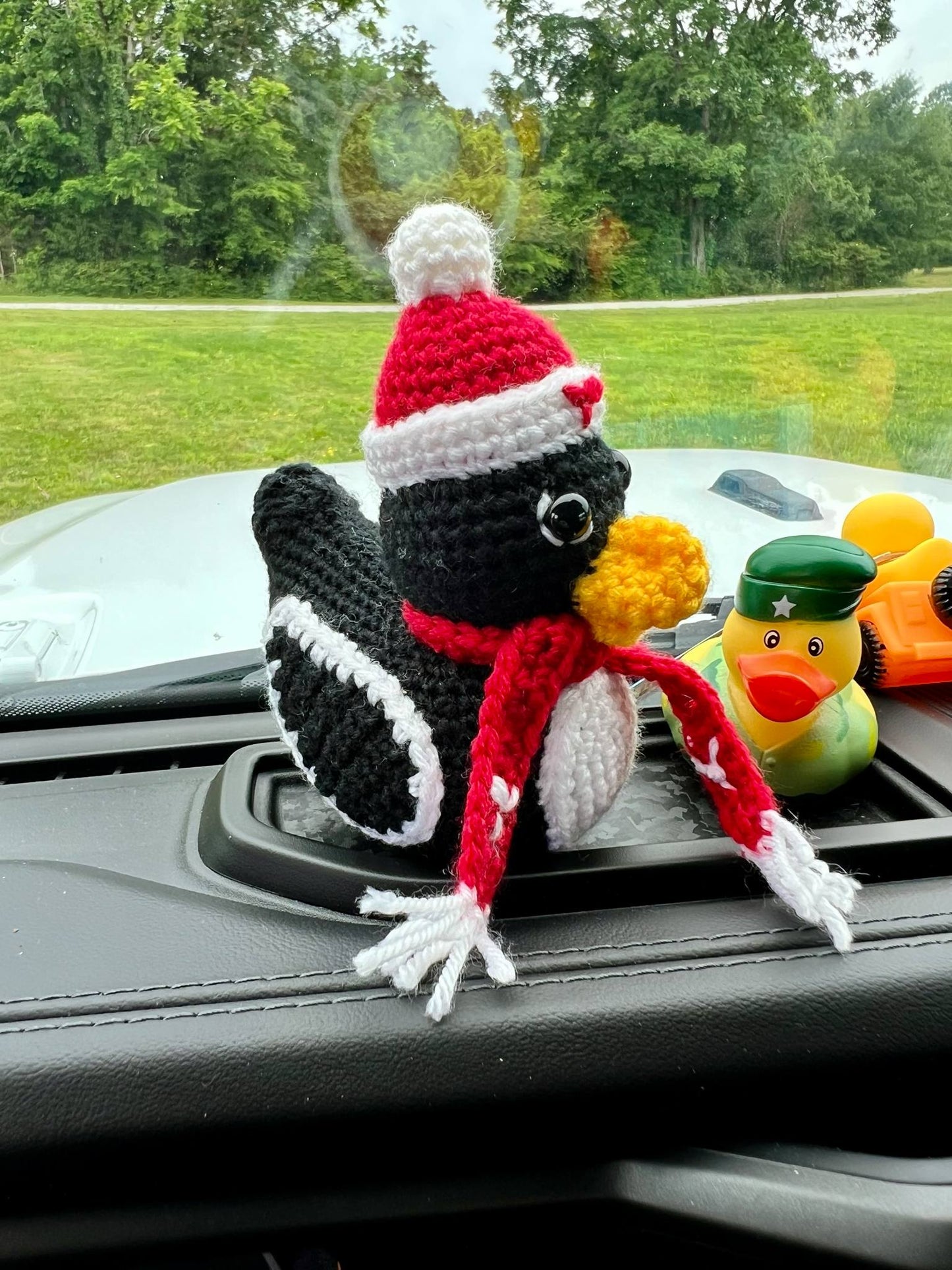 Handmade Crochet Rubber Duck - Youngstown University Ducks - 4"