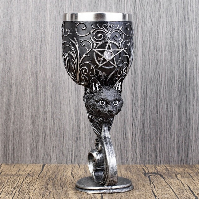 Dragon, Wolf, Cat, Unicorn, Skull Goblet Chalice Cup