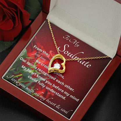 Forever Love - To My Soulmate Heart Necklace