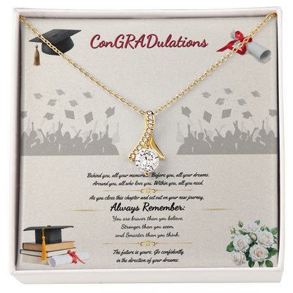 ConGRADulations Necklace - White or Yellow Gold