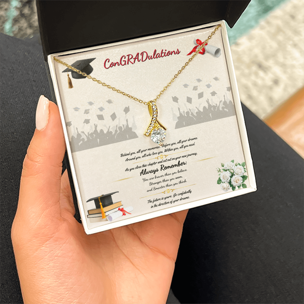 ConGRADulations Necklace - White or Yellow Gold