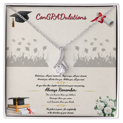 ConGRADulations Necklace - White or Yellow Gold