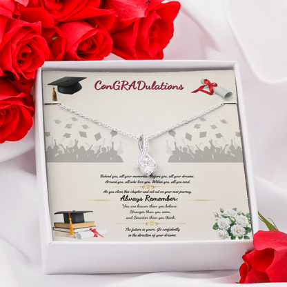 ConGRADulations Necklace - White or Yellow Gold