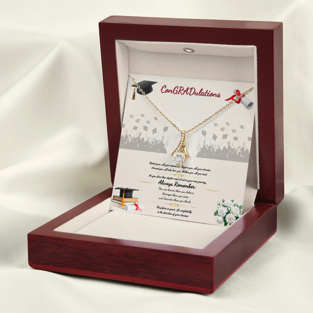 ConGRADulations Necklace - White or Yellow Gold