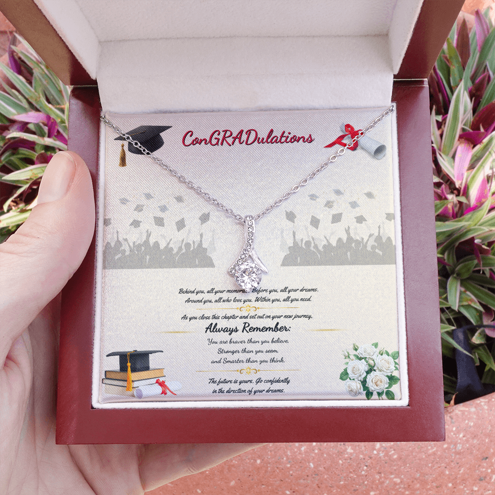 ConGRADulations Necklace - White or Yellow Gold