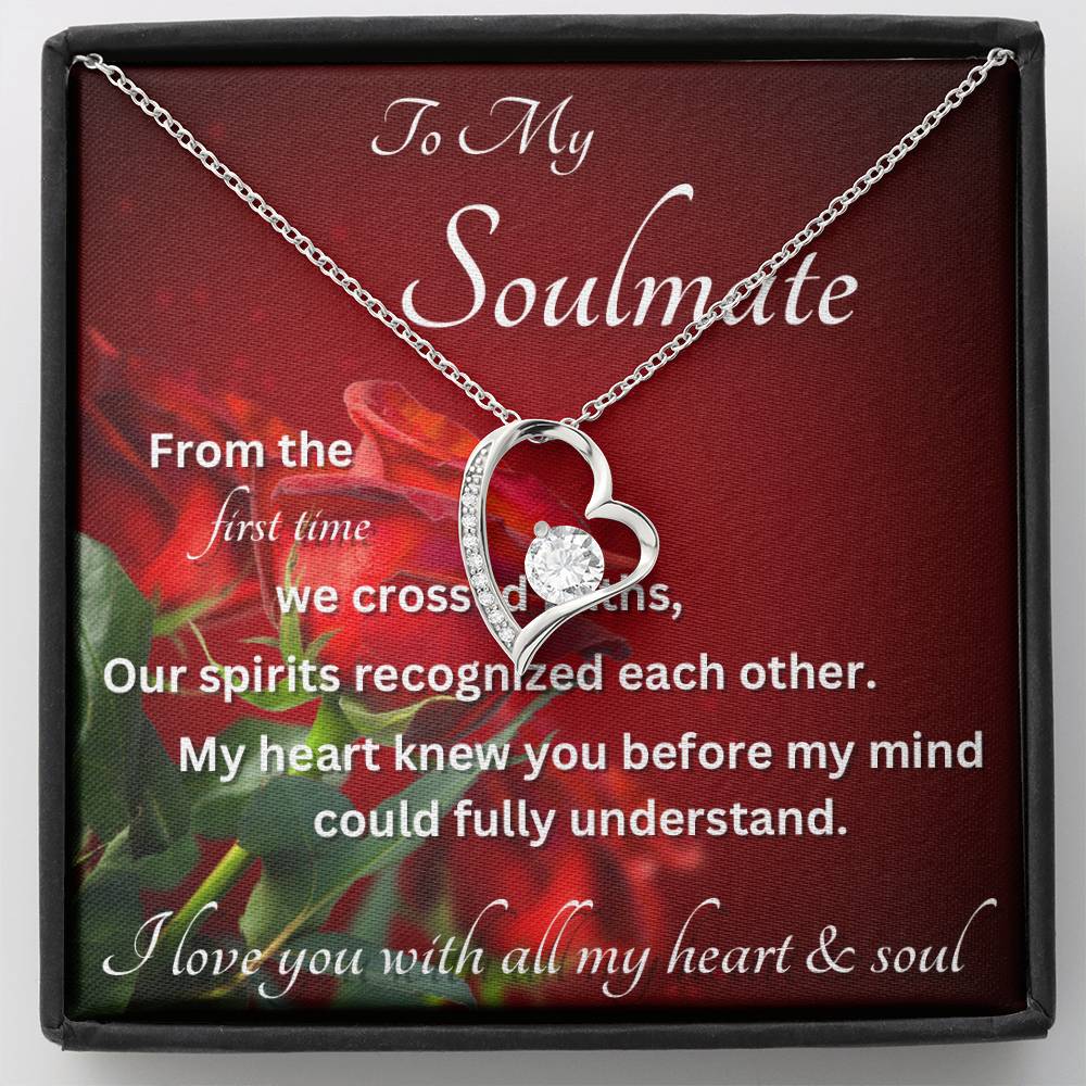 Forever Love - To My Soulmate Heart Necklace