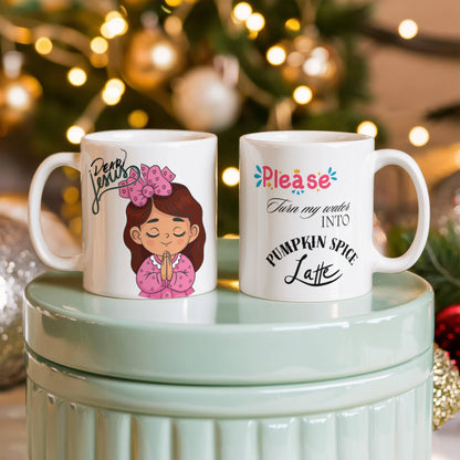 Dear Jesus Pumpkin Spice Latte Mug - 11oz, 15oz