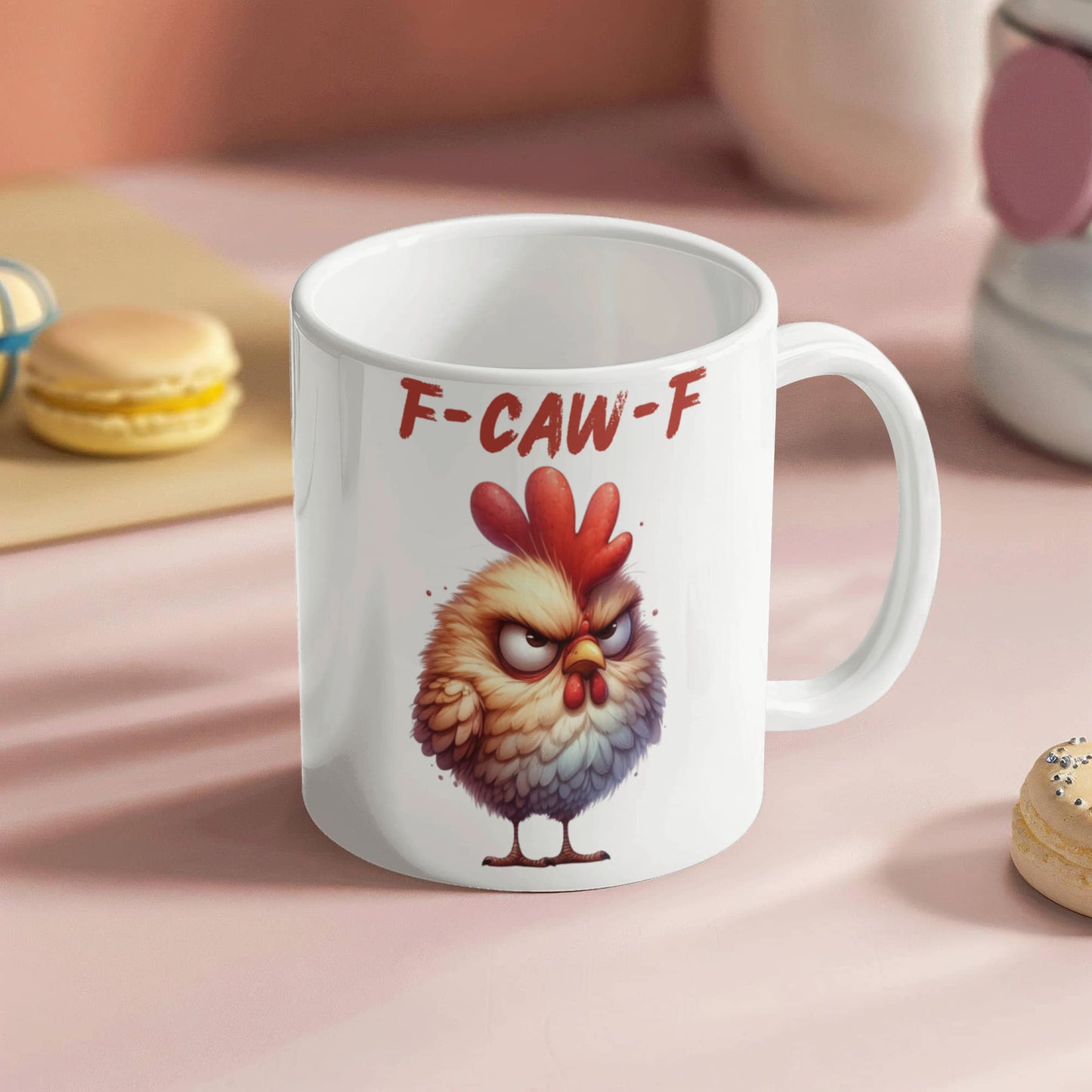 F-CAW-F Grumpy Rooster Mug - 11oz, 15oz