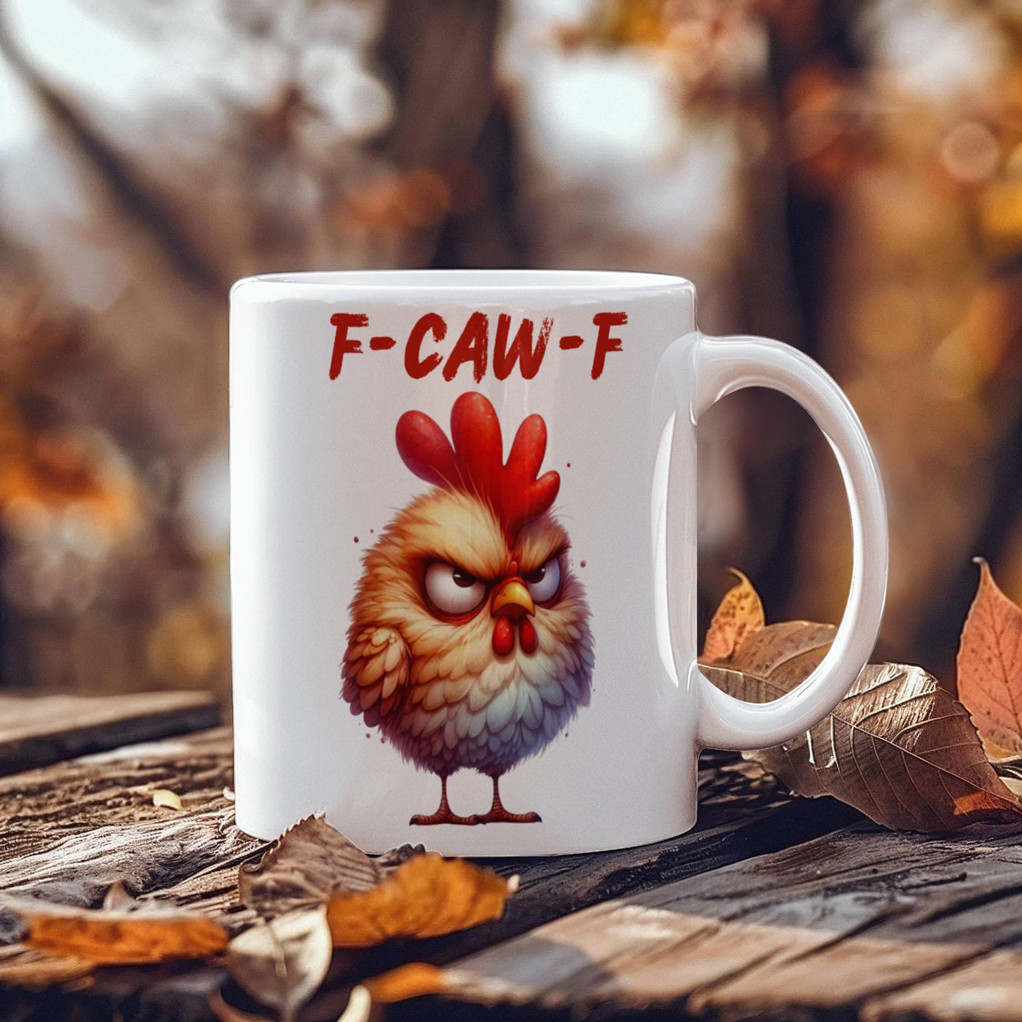 F-CAW-F Grumpy Rooster Mug - 11oz, 15oz