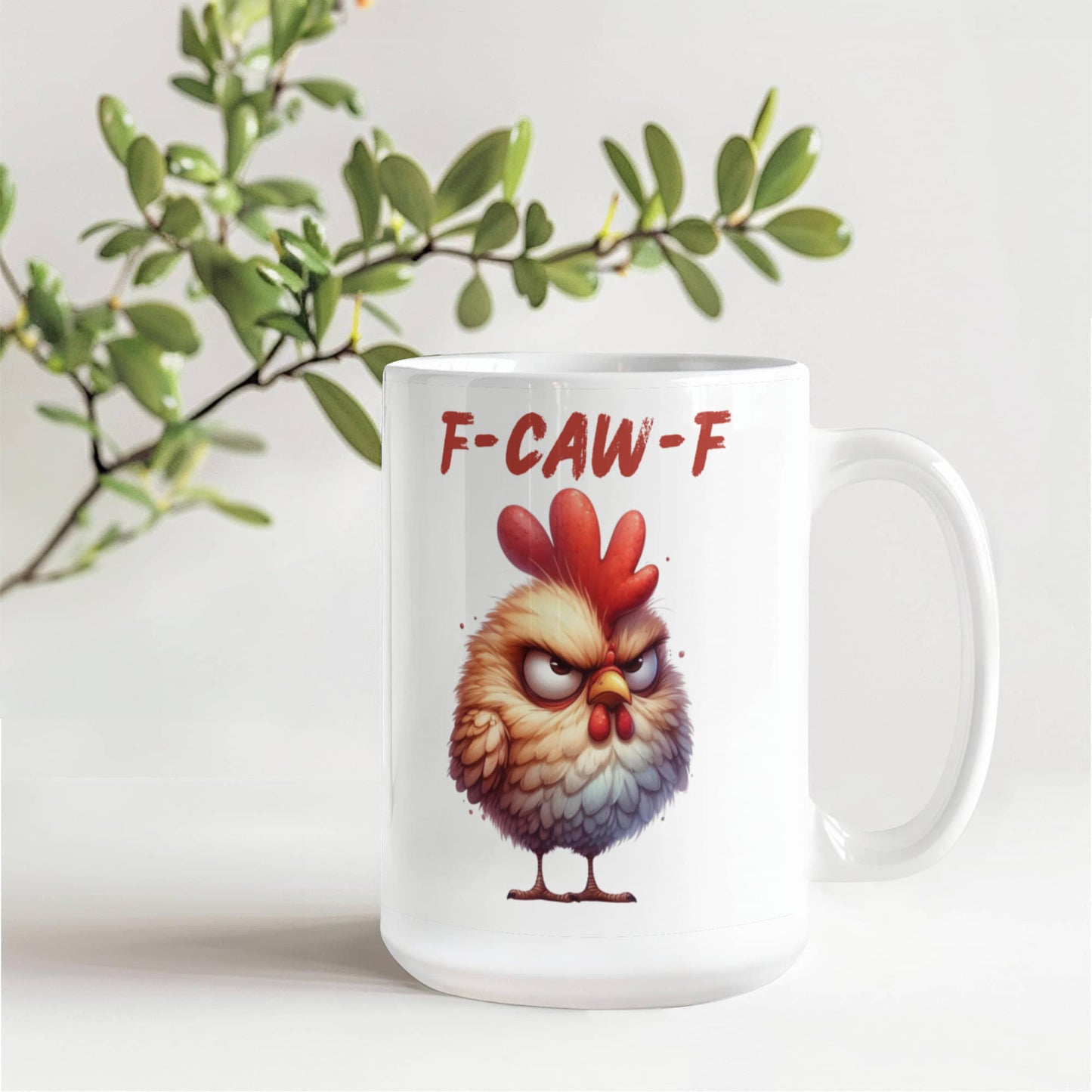 F-CAW-F Grumpy Rooster Mug - 11oz, 15oz