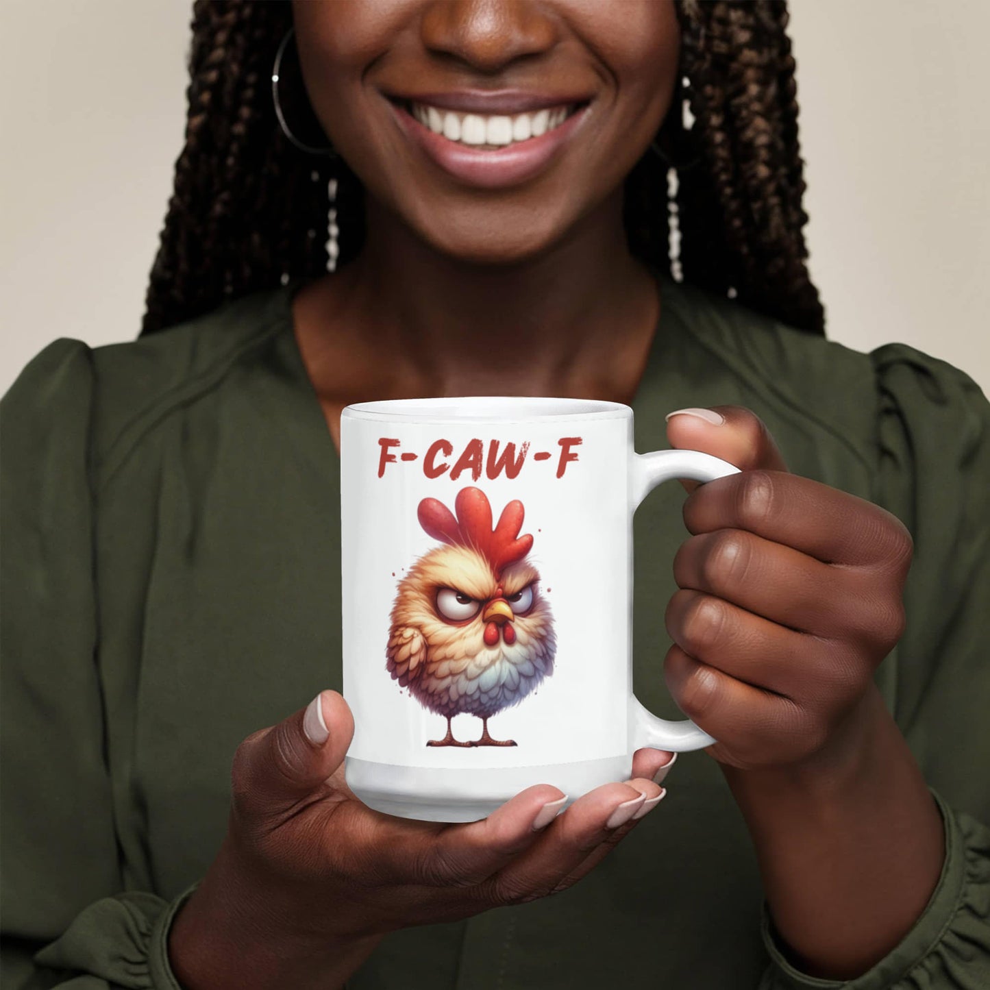 F-CAW-F Grumpy Rooster Mug - 11oz, 15oz