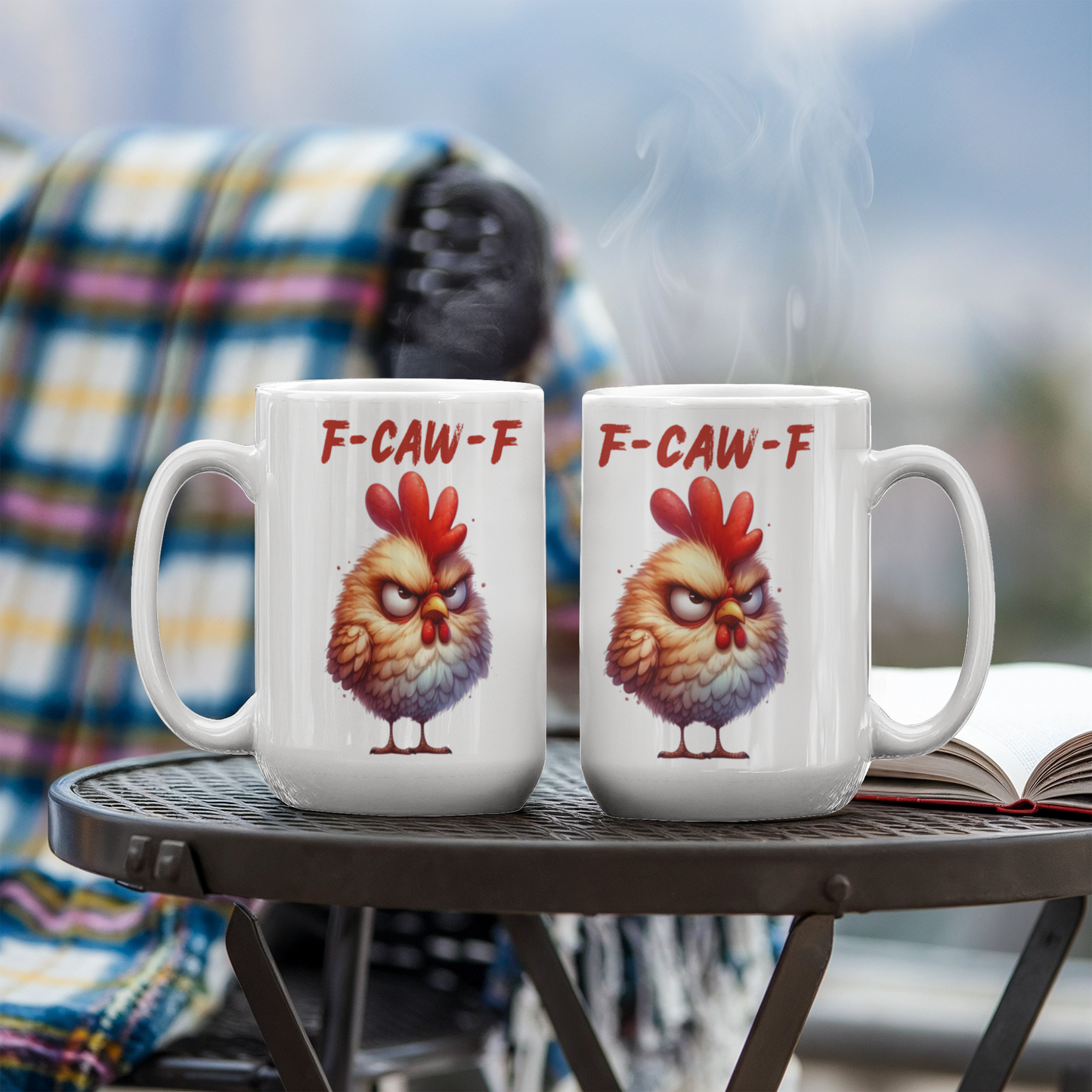 F-CAW-F Grumpy Rooster Mug - 11oz, 15oz
