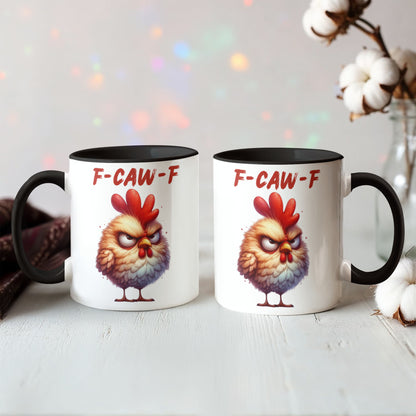 F-CAW-F Grumpy Rooster Accent Mug - 11oz, 15oz
