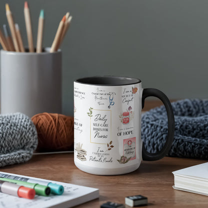 Nurse Daily Affirmations Accent Mug - 11oz, 15oz