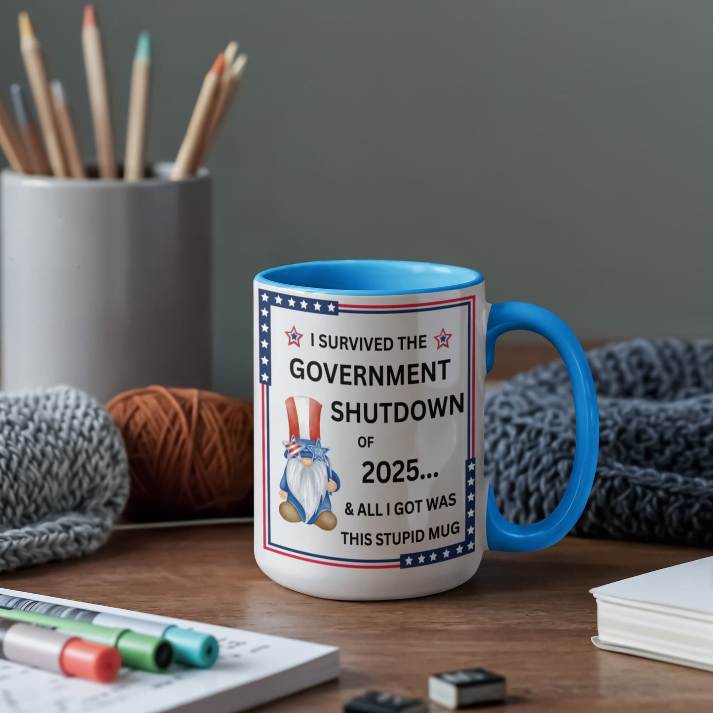 Government Shutdown Survivor Mug - 11oz, 15oz