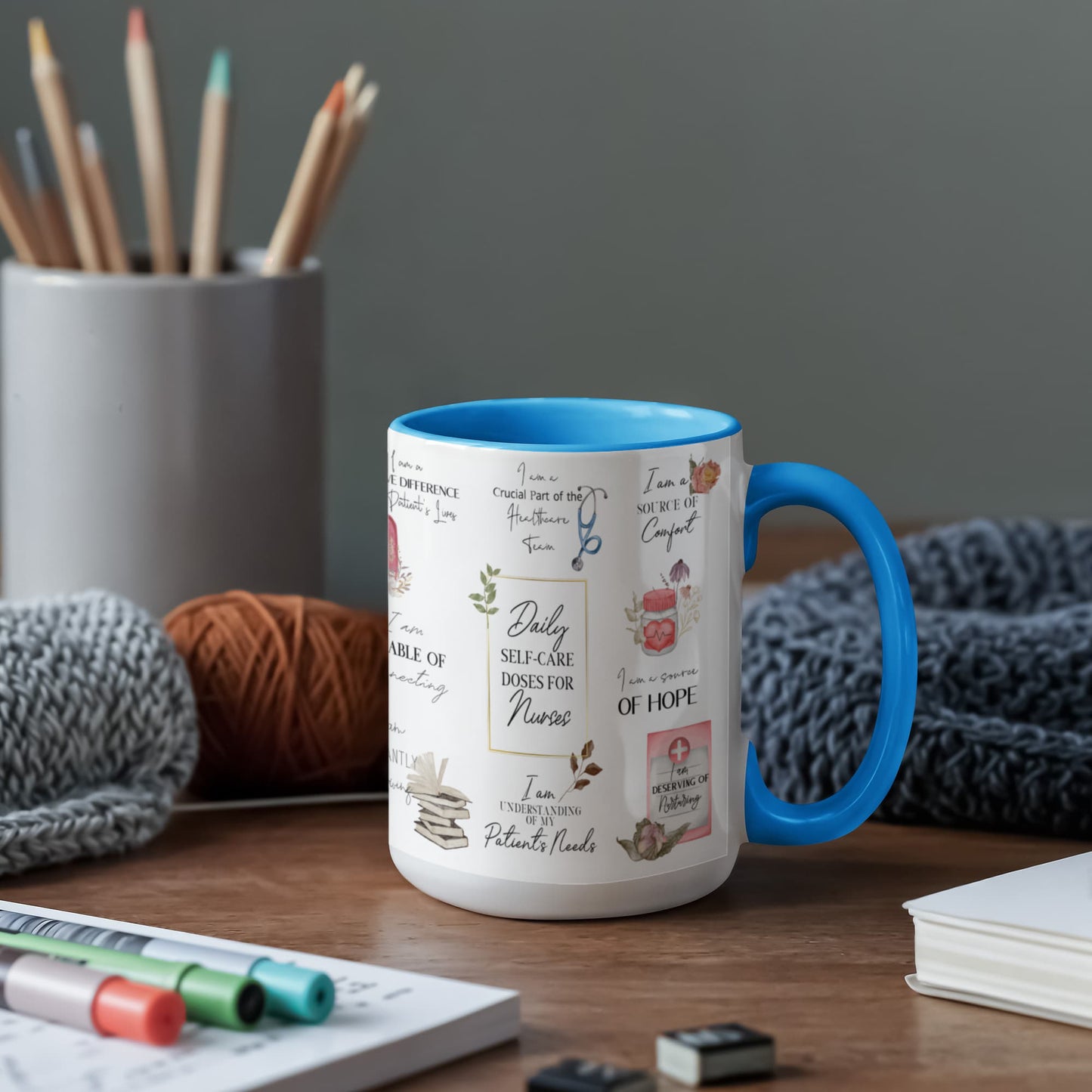 Nurse Daily Affirmations Accent Mug - 11oz, 15oz