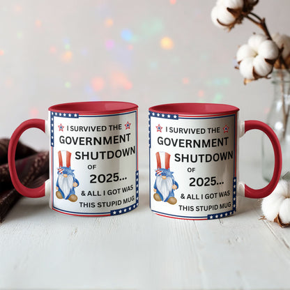 Government Shutdown Survivor Mug - 11oz, 15oz
