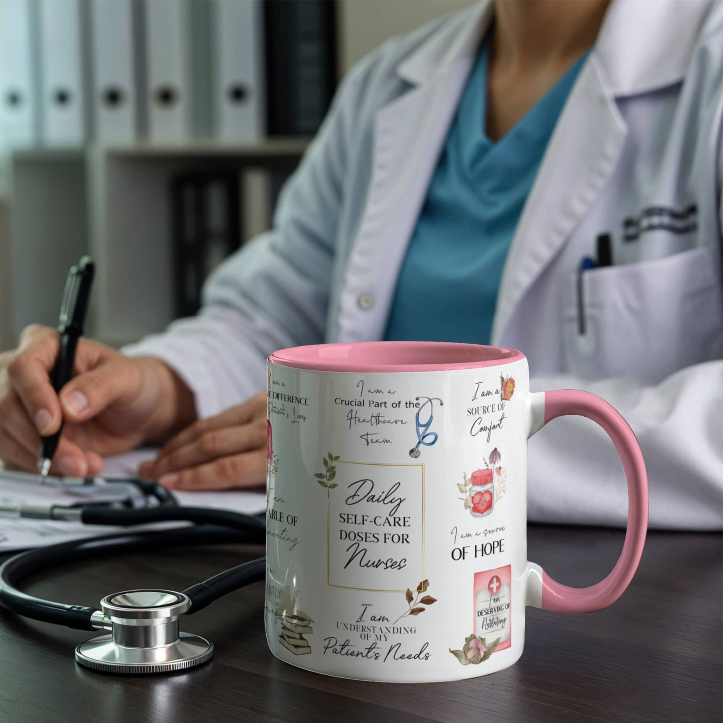 Nurse Daily Affirmations Accent Mug - 11oz, 15oz