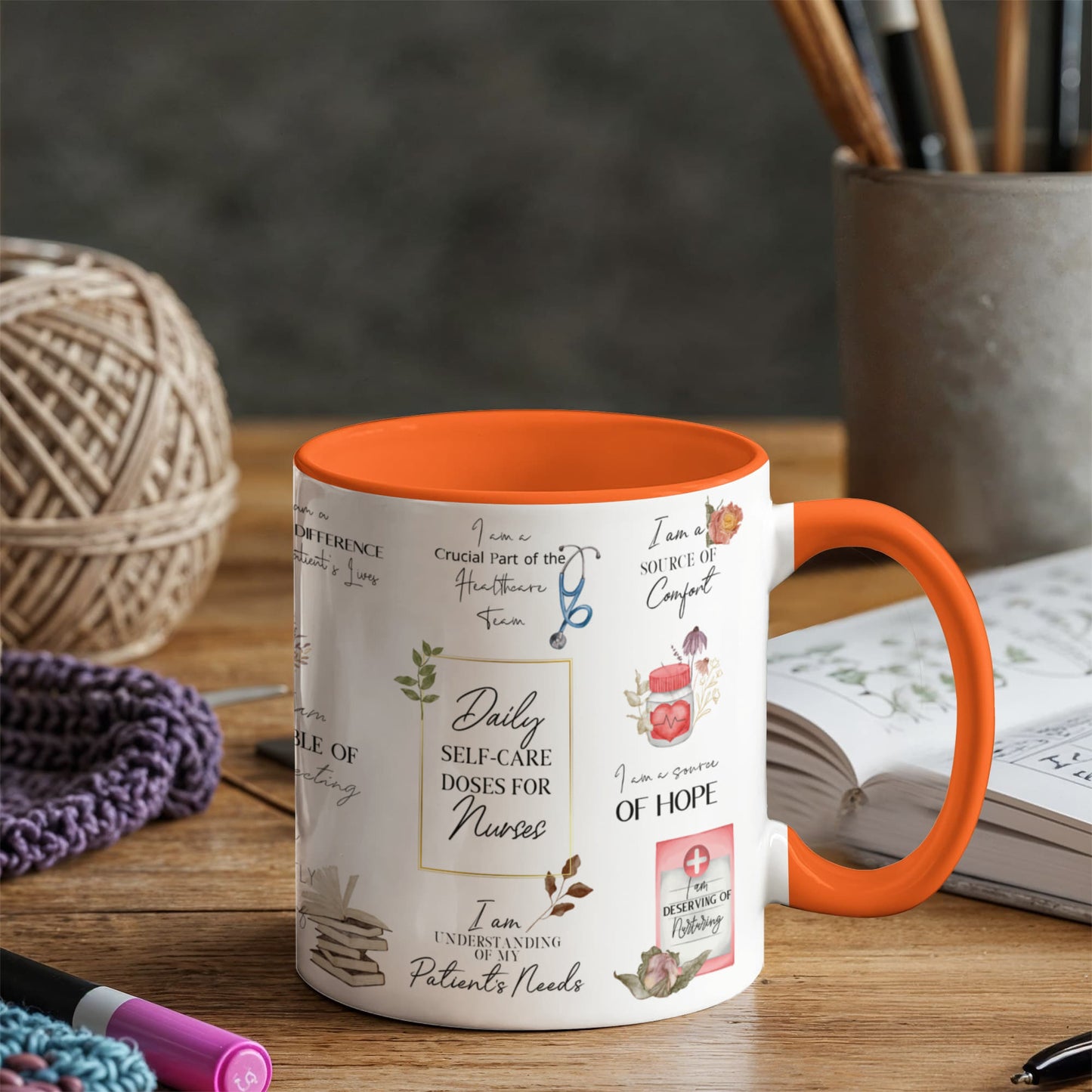 Nurse Daily Affirmations Accent Mug - 11oz, 15oz