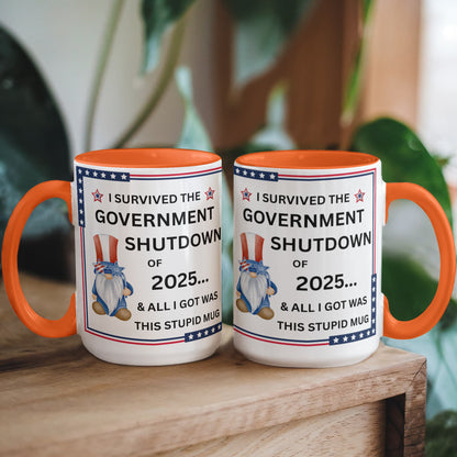Government Shutdown Survivor Mug - 11oz, 15oz