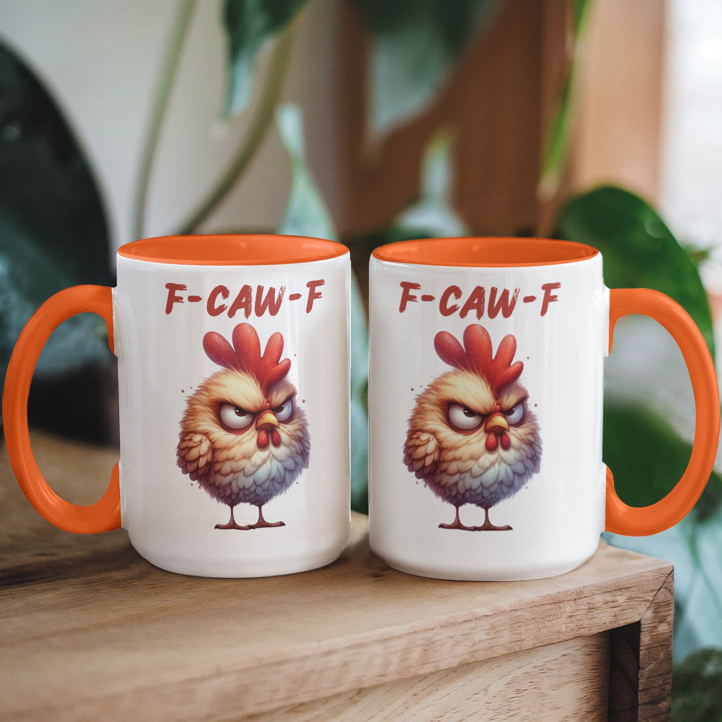 F-CAW-F Grumpy Rooster Accent Mug - 11oz, 15oz