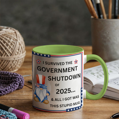 Government Shutdown Survivor Mug - 11oz, 15oz