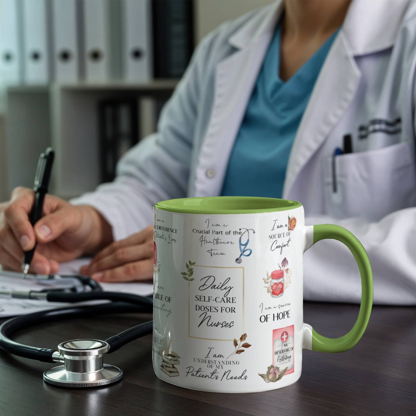 Nurse Daily Affirmations Accent Mug - 11oz, 15oz